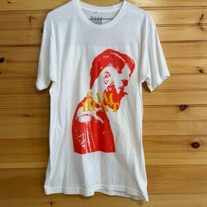 Sam Hunt  2018 Summer Tour White Graphic T-Shirt with Red Print Medium